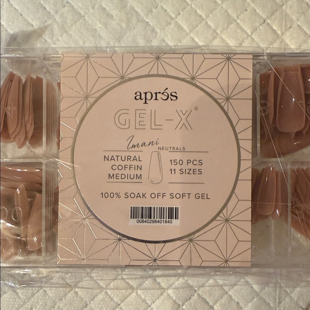 Aprés Gel-X Natural Coffin Medium Nails Imani